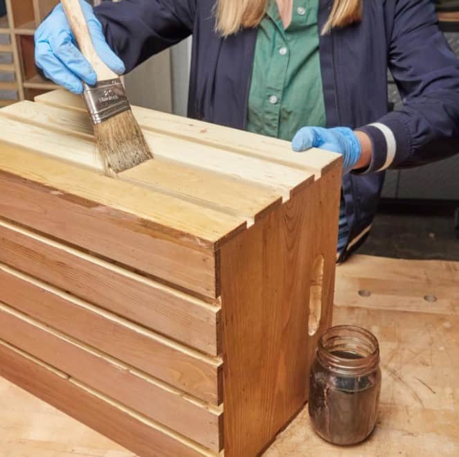 staining with coffee grounds