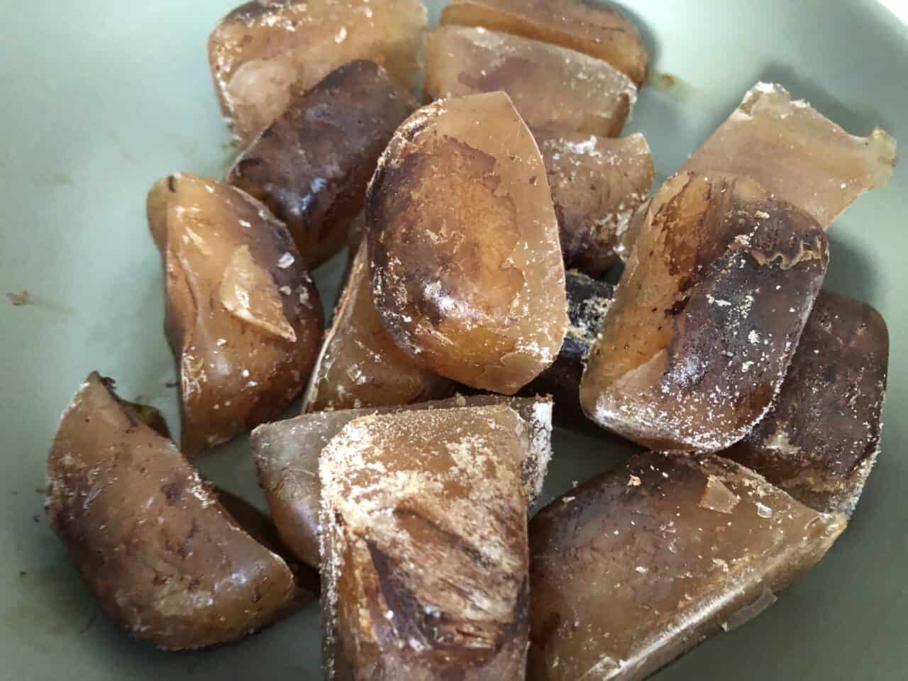 ice cubes premade with coffee