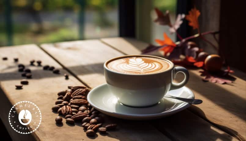 Maple Pecan Latte on a table