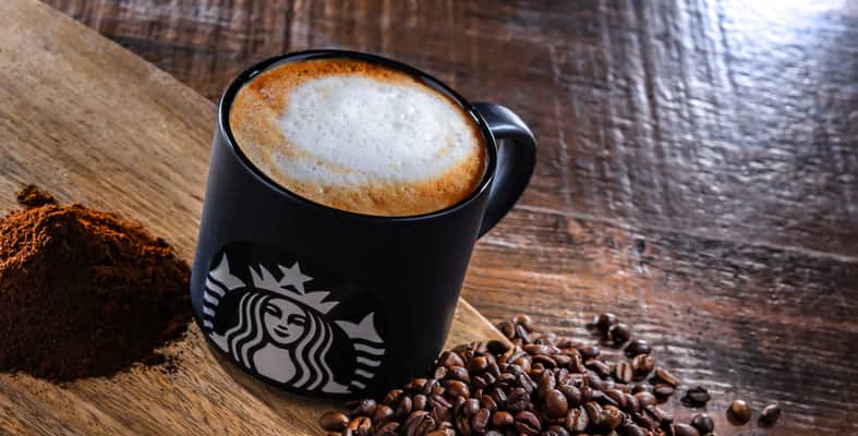 a mug of Starbucks coffee