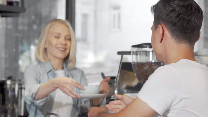 Women in coffeehouse